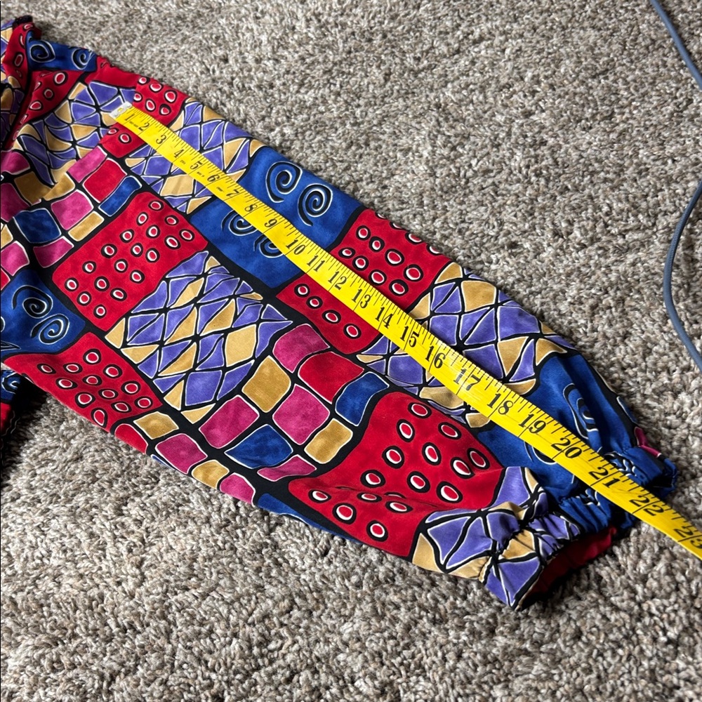 Vintage Patchwork Geometric Bomber Windbreaker Ja… - image 7